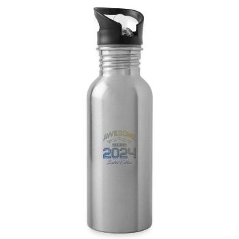 2024 génial depuis - Gourde avec paille intégrée - argent clair - Droite