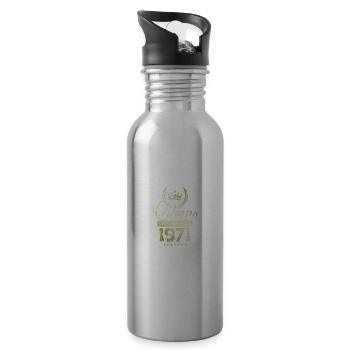 Queens born in 1971 - Water bottle with straw - silver - Right