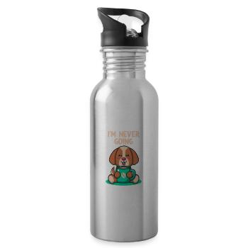 I will never be introverted shy person us - Water bottle with straw - silver - Right