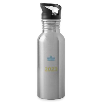 Bali 2023 Krone - Water bottle with straw - silver - Right