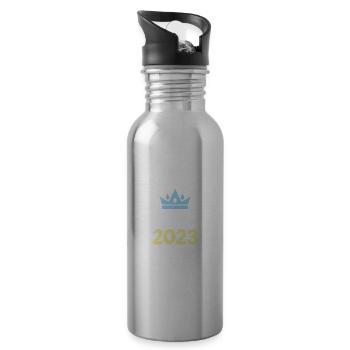 Zrce 2023 Krone - Trinkflasche mit integriertem Trinkhalm - Lightsilver - Rechts