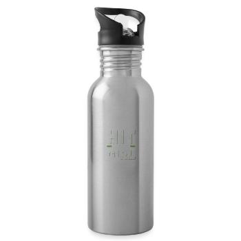 Boxer Girl - Water bottle with straw - silver - Right
