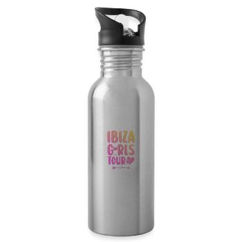 Ibiza Party Team - Water bottle with straw - silver - Right