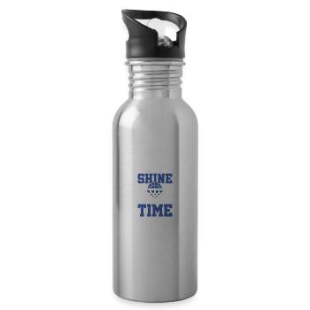 Shine Basketball - Water bottle with straw - silver - Right