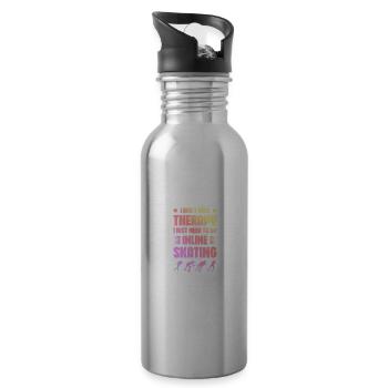Skate Therapy - Water bottle with straw - silver - Right