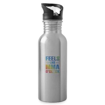 Mma Training Mixed matrial arts - Water bottle with straw - silver - Right