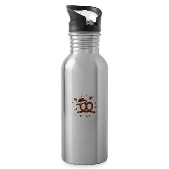 Pretzel - Marquee - Beer Tent - Party - Folk Festival - Water bottle with straw - silver - Right