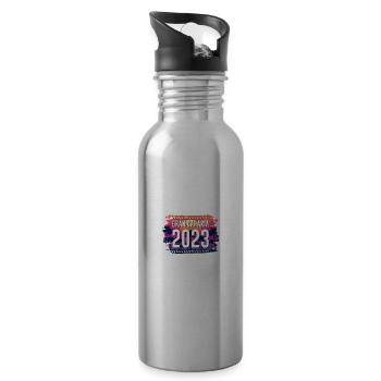 Gran Canaria 2023 - Trinkflasche mit integriertem Trinkhalm - Lightsilver - Rechts