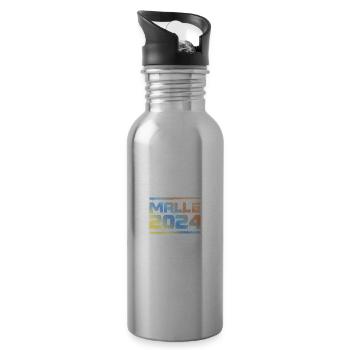 Malle 2024 Bunt - Trinkflasche mit integriertem Trinkhalm - Lightsilver - Rechts