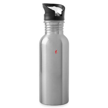 EVOLUTION golf sports golfer - Trinkflasche mit integriertem Trinkhalm - Lightsilver - Rechts