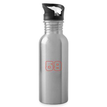59 Number Symbol - Water bottle with straw - silver - Right