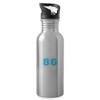 86 Number number - Water bottle with straw - silver - Right