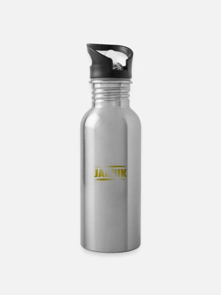 Jannik - Trinkflasche mit integriertem Trinkhalm - Lightsilver