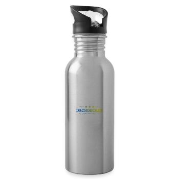 Dachdecker Beruf - Trinkflasche mit integriertem Trinkhalm - Lightsilver - Rechts