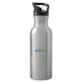 Elektriker Beruf - Trinkflasche mit integriertem Trinkhalm - Lightsilver - Rechts