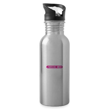 Greece Crew - Trinkflasche mit integriertem Trinkhalm - Lightsilver - Rechts
