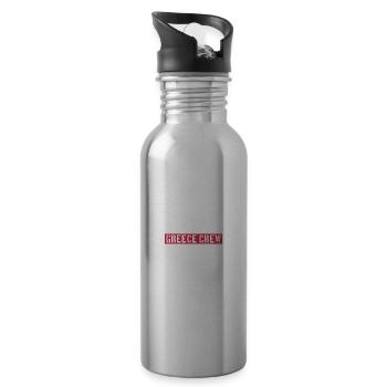 Greece Crew - Trinkflasche mit integriertem Trinkhalm - Lightsilver - Rechts