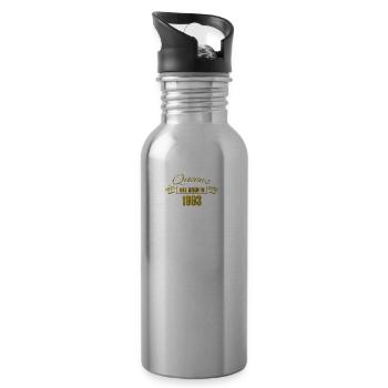 queens are born in 1993 - Geburtstag Koenigin Gold - Trinkflasche mit integriertem Trinkhalm - Lightsilver - Rechts