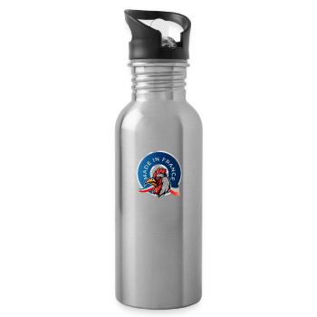 MADE IN FRANCE - Gourde avec paille intégrée - argent clair - Droite