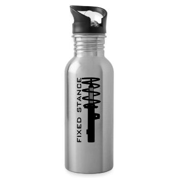 FIXED STANCE - Trinkflasche mit integriertem Trinkhalm - Lightsilver - Rechts