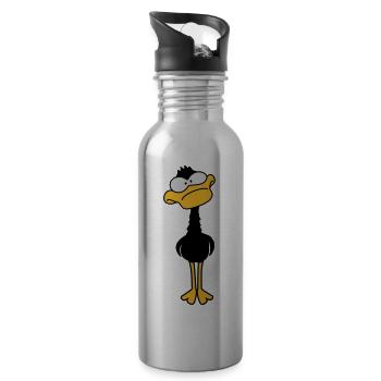 Funny Duck - Trinkflasche mit integriertem Trinkhalm - Lightsilver - Rechts