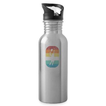Tennis - Trinkflasche mit integriertem Trinkhalm - Lightsilver - Rechts