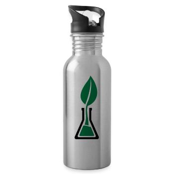 Tubes à essai - Gourde avec paille intégrée - argent clair - Droite