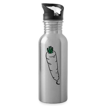Radish radis - Water bottle with straw - silver - Right