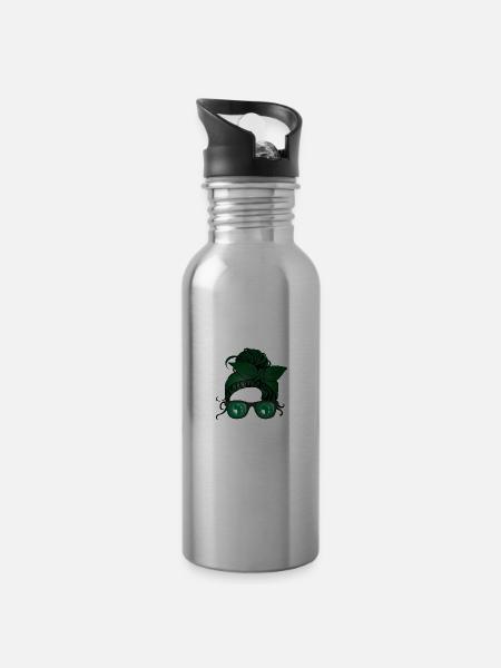 Afrikanische Union - Trinkflasche mit integriertem Trinkhalm -