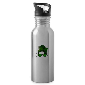 Cocos Islands - Water bottle with straw - silver - Right
