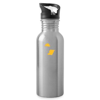 Ein Ingenieur auf einer Baustelle - Trinkflasche mit integriertem Trinkhalm - Lightsilver - Rechts