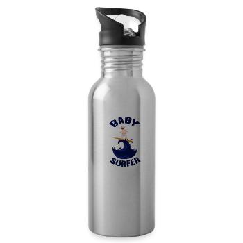 Une chemise de surfeuse cool à porter. - Gourde avec paille intégrée - argent clair - Droite