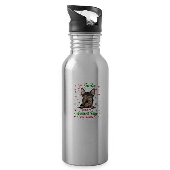 Armant Hund Hund Weihnachten Hunderasse - Trinkflasche mit integriertem Trinkhalm - Lightsilver - Rechts