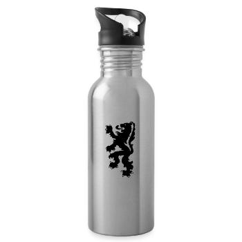 Lion - Water bottle with straw - silver - Right