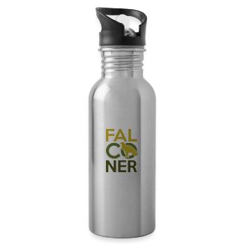 Pickling falconry - Water bottle with straw - silver - Right