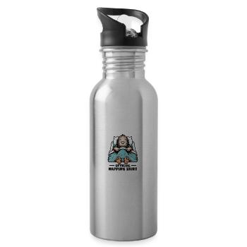 Official Napping Shirt - Trinkflasche mit integriertem Trinkhalm - Lightsilver - Rechts