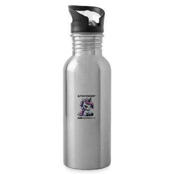 Good morning? Very thin - Water bottle with straw - silver - Right