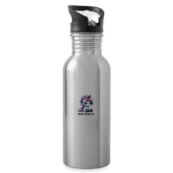 Team Grantig - Trinkflasche mit integriertem Trinkhalm - Lightsilver - Rechts