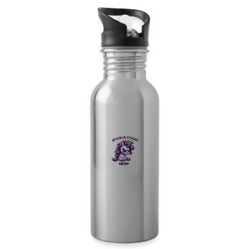 Before you ask: No - Water bottle with straw - silver - Right