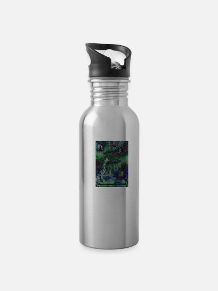 Debt is debt - Trinkflasche mit integriertem Trinkhalm - Lightsilver