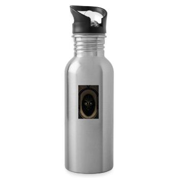 Alien | UFO | Raumschiff | UAP | außerirdische - Trinkflasche mit integriertem Trinkhalm - Lightsilver - Rechts
