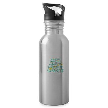 Gordon Setter Hund Weihnachten Hunderasse - Trinkflasche mit integriertem Trinkhalm - Lightsilver - Rechts