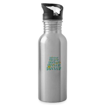 Drever Hund Weihnachten Hunderasse - Trinkflasche mit integriertem Trinkhalm - Lightsilver - Rechts