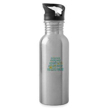 Deutsch Drahthaar Hund Weihnachten Hunderasse - Trinkflasche mit integriertem Trinkhalm - Lightsilver - Rechts