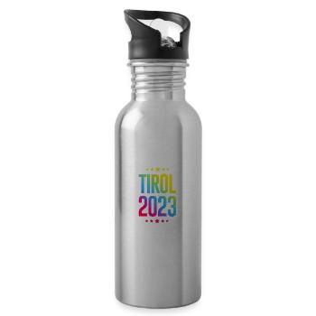 Tyrol 2023 - Gourde avec paille intégrée - argent clair - Droite
