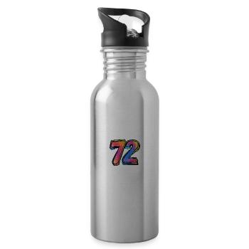 72 Number Comic - Water bottle with straw - silver - Right