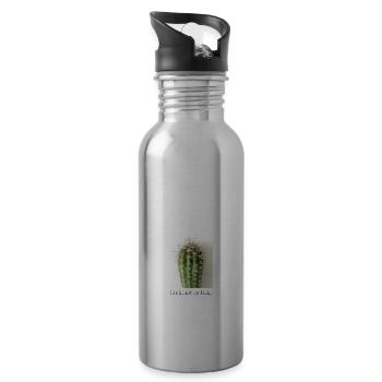 licking is fun - Kaktus - Trinkflasche mit integriertem Trinkhalm - Lightsilver - Rechts