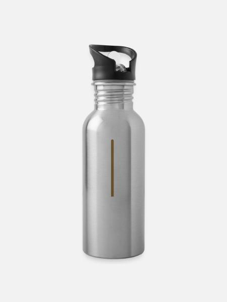Harke - Trinkflasche mit integriertem Trinkhalm - Lightsilver