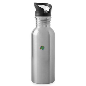 Go Planet It's Your Earth Day Rainbow - Trinkflasche mit integriertem Trinkhalm - Lightsilver - Rechts