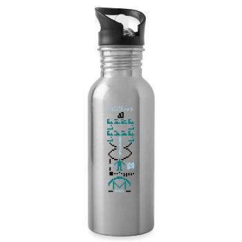 Message from Arecibo - Water bottle with straw - silver - Right